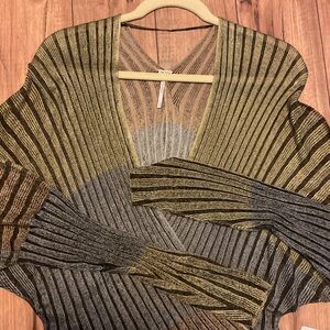 Free People Multicolor V-Neck Sweater